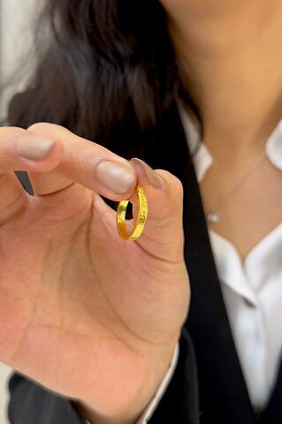 22 Ayar Altın Halka Küpe