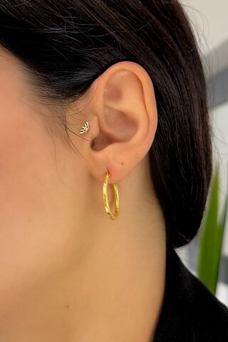 22 Ayar Altın Halka Küpe