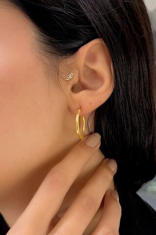 22 Ayar Altın Halka Küpe