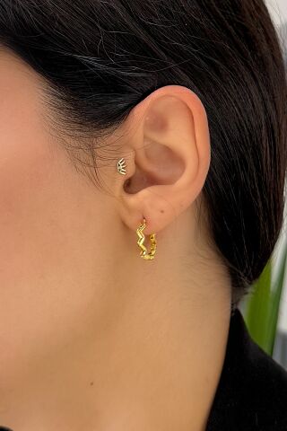 22 Ayar Altın Halka Küpe