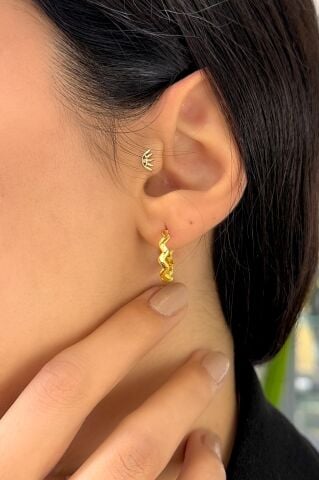 22 Ayar Altın Halka Küpe