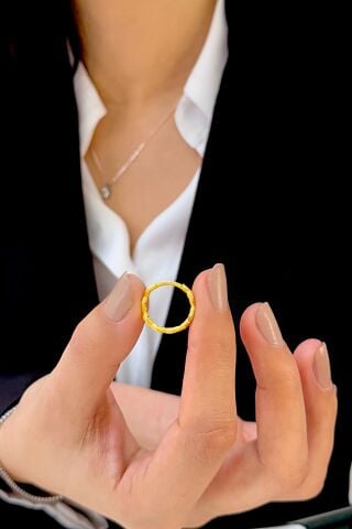 22 Ayar Altın Halka Küpe