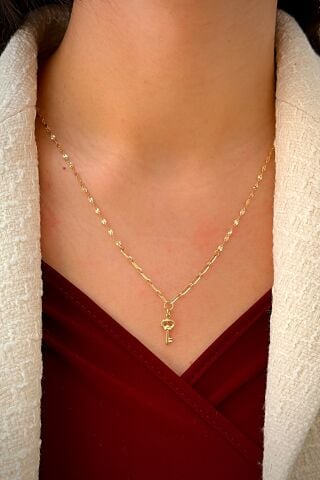 14 Ayar Altın Anahtar Kolye