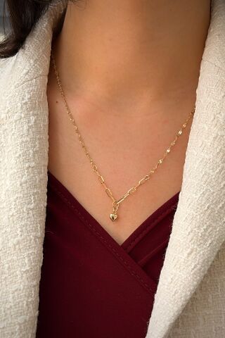 14 Ayar Altın Kalp Kolye