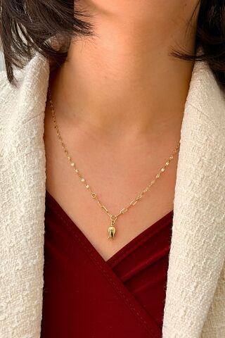 14 Ayar Altın Lale Kolye