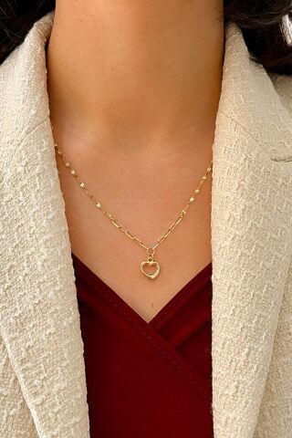 14 Ayar Altın Kalp Kolye