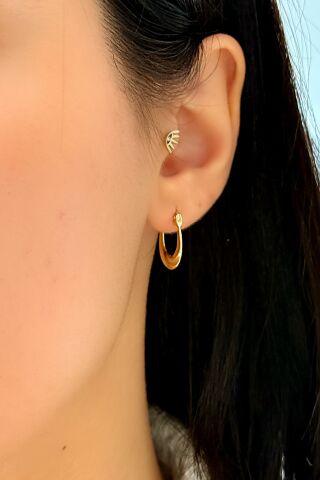 14 Ayar Altın Halka Küpe