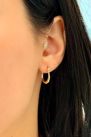 14 Ayar Altın Halka Küpe