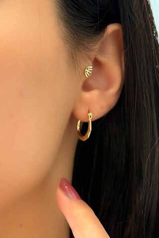 14 Ayar Altın Halka Küpe