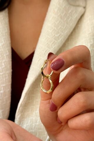 14 Ayar Altın Halka Küpe