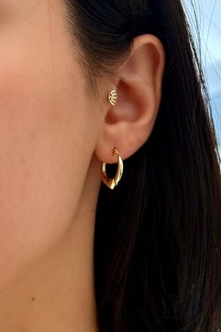 14 Ayar Altın Halka Küpe