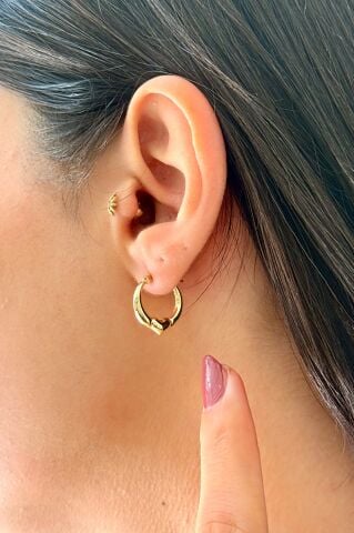 14 Ayar Altın Halka Küpe