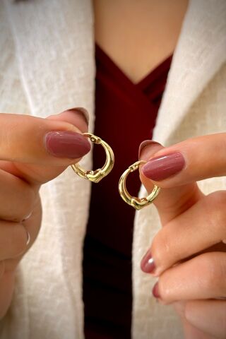 14 Ayar Altın Halka Küpe