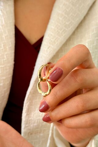 14 Ayar Altın Halka Küpe