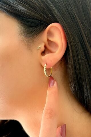 14 Ayar Altın Halka Küpe