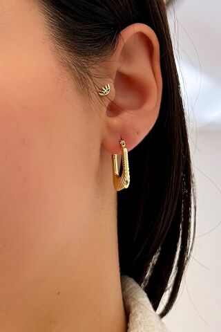 14 Ayar Altın Halka Küpe