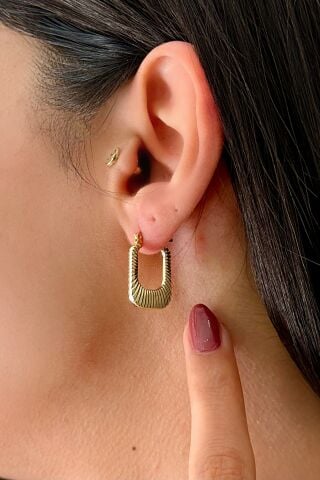 14 Ayar Altın Halka Küpe