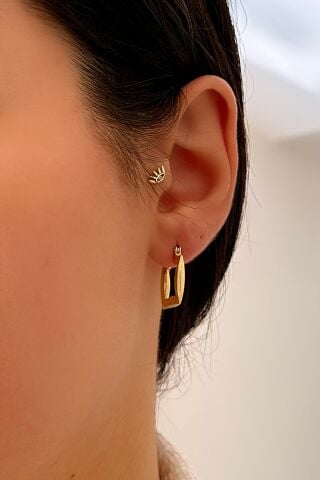 14 Ayar Altın Halka Küpe