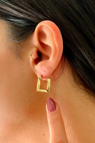 14 Ayar Altın Halka Küpe