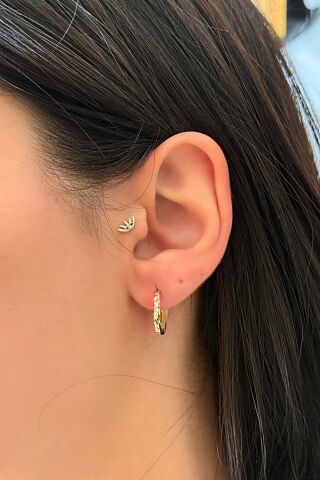 14 Ayar Altın Halka Küpe