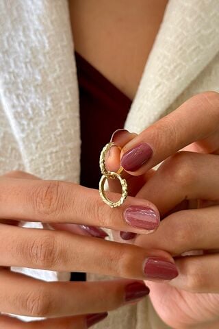 14 Ayar Altın Halka Küpe