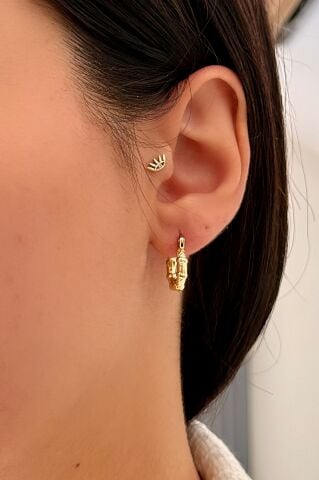 14 Ayar Altın Halka Küpe