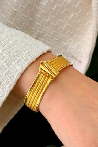 14 Ayar Altın Rize Kelepçe Bilezik