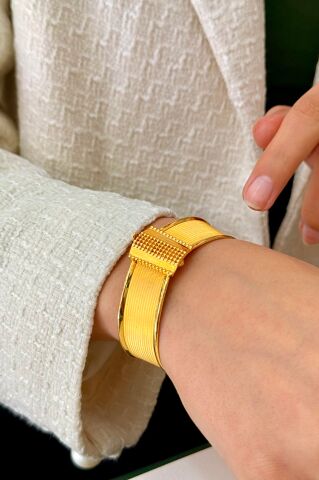 14 Ayar Altın Rize Kelepçe Bilezik