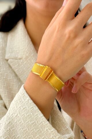 14 Ayar Altın Rize Kelepçe Bilezik