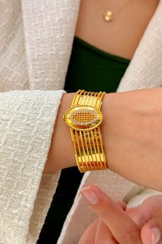 14 Ayar Altın Rize Kelepçe Bilezik