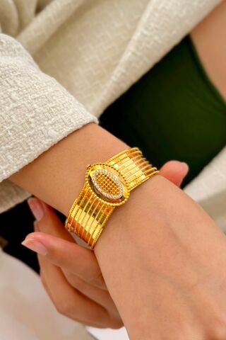 14 Ayar Altın Rize Kelepçe Bilezik