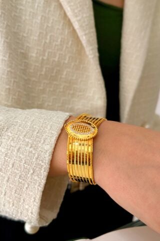 14 Ayar Altın Rize Kelepçe Bilezik