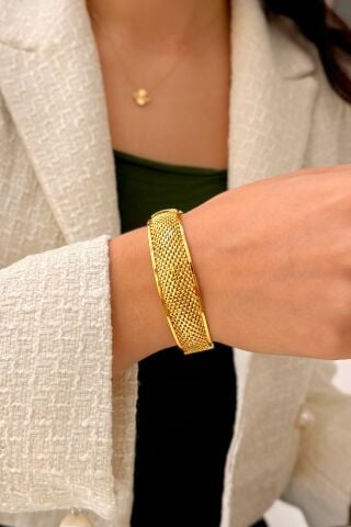 14 Ayar Altın Jessica Kelepçe Bilezik