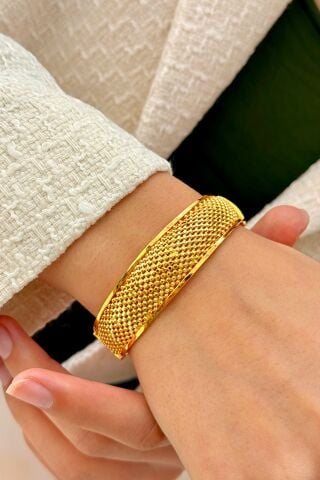 14 Ayar Altın Jessica Kelepçe Bilezik