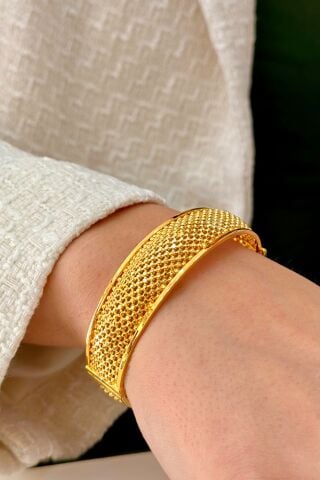 14 Ayar Altın Jessica Kelepçe Bilezik