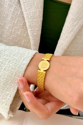 Çeyrek Altınlı Kelepçe Bilezik