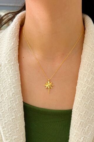 22 Ayar Altın Kuzey Yıldızı Kolye