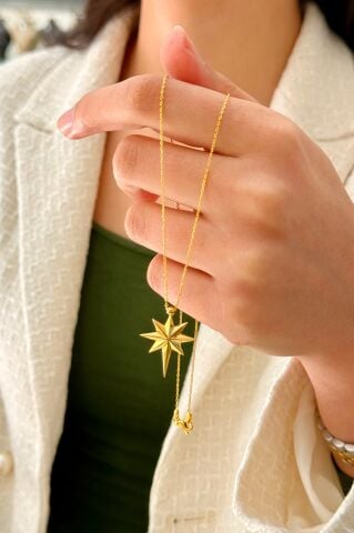 22 Ayar Altın Kuzey Yıldızı Kolye