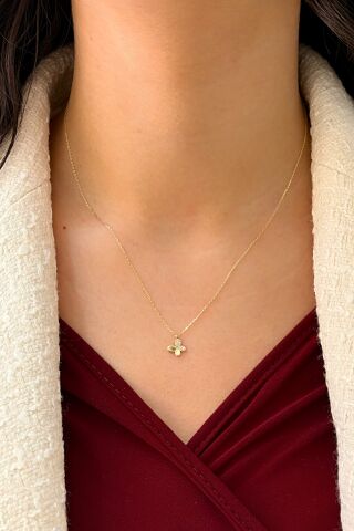 14 Ayar Altın Kelebek Kolye