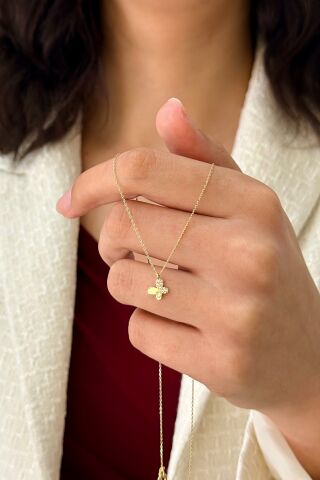 14 Ayar Altın Kelebek Kolye