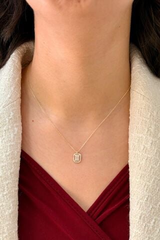 14 Ayar Altın Baget Kolye