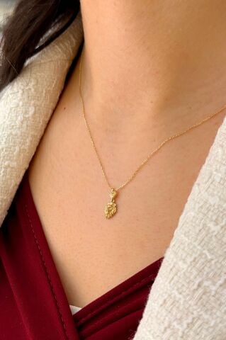 14 Ayar Altın Aslanlı Kolye