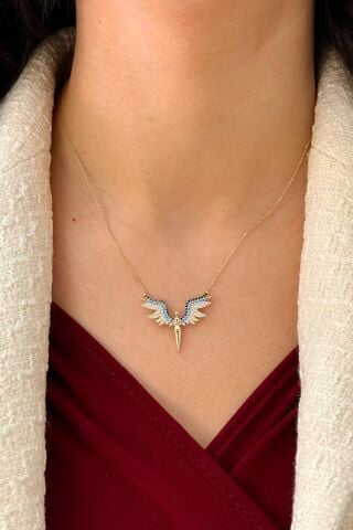 14 Ayar Altın Melek Kolye