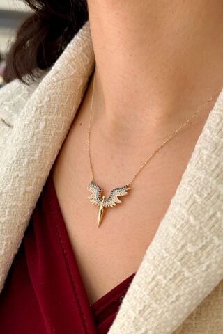 14 Ayar Altın Melek Kolye