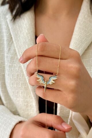 14 Ayar Altın Melek Kolye