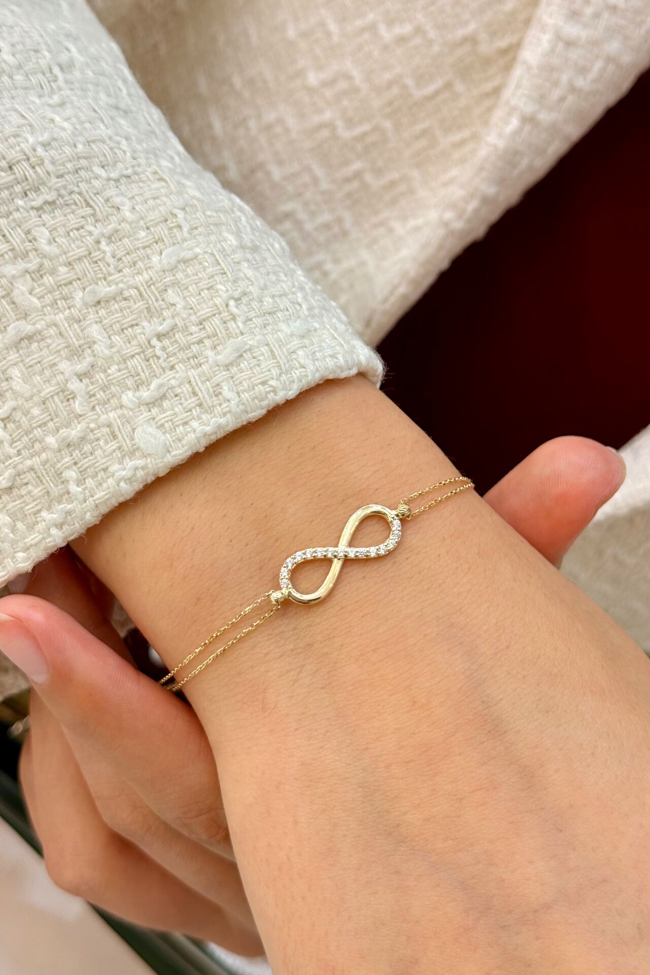 14 Ayar Altın Sonsuzluklu Bileklik
