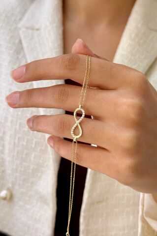 14 Ayar Altın Sonsuzluklu Bileklik