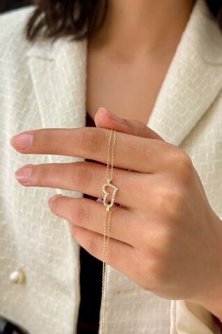 14 Ayar Altın Kalpli Bileklik