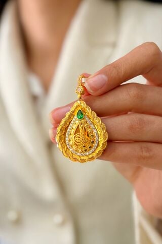 14 Ayar Altın Tuğralı Kolye Ucu