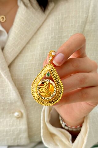 14 Ayar Altın Tuğralı Kolye Ucu